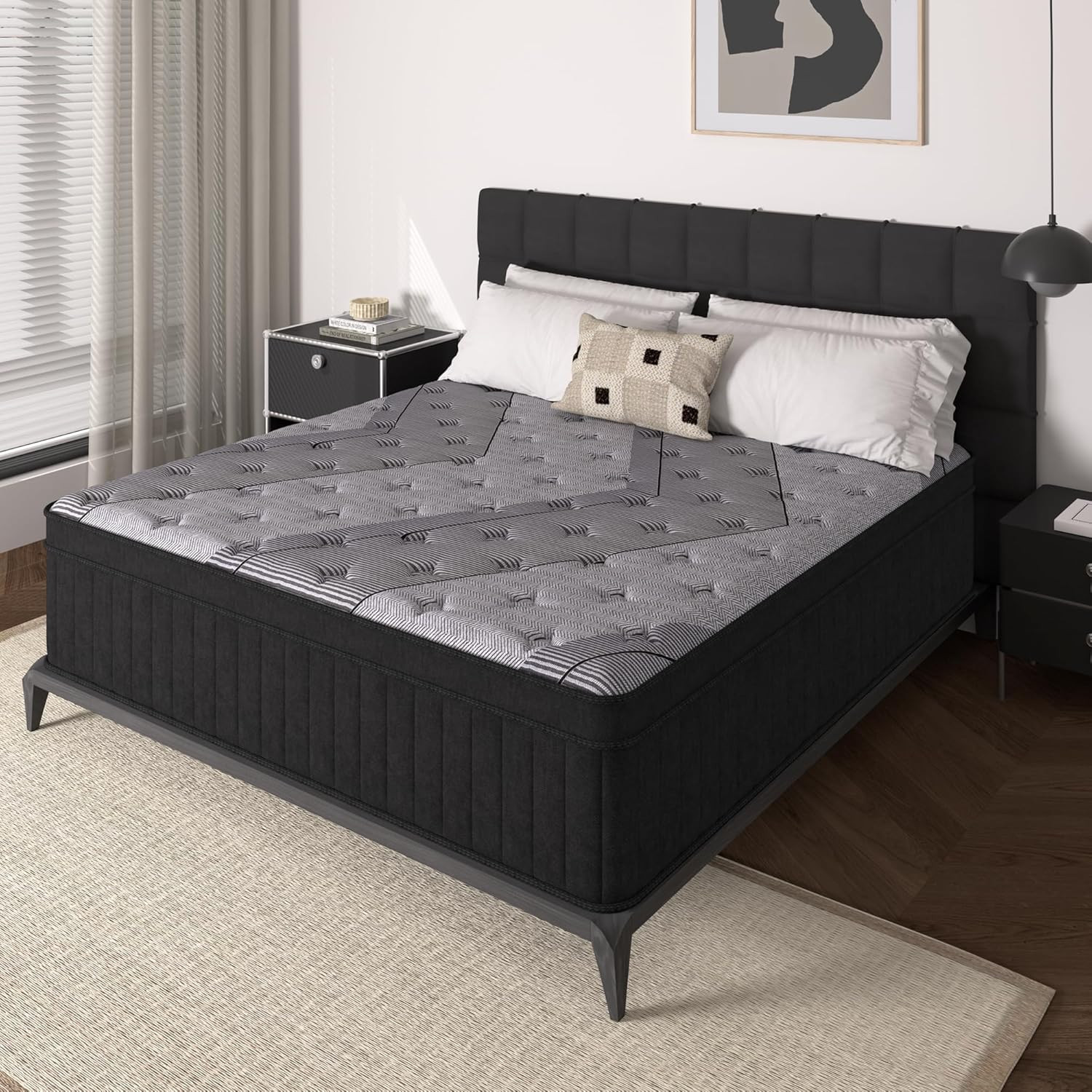Memory Foam Mattress In A Box Queen - Colchão Queen Size, Colchão Híbrido de