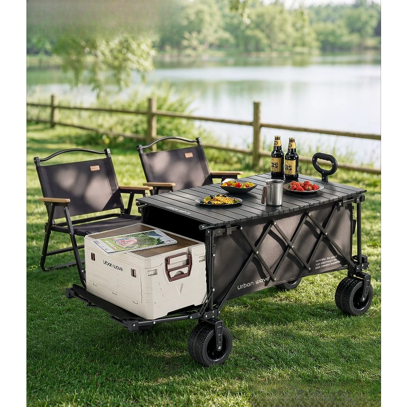 Outdoor Furniture - Carrinho de Camping Dobrável para Exterior,