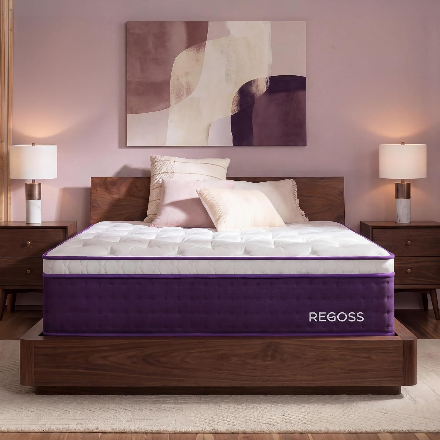 Memory Foam Mattress In A Box Queen - Colchão Híbrido Queen de Pelúcia Macia