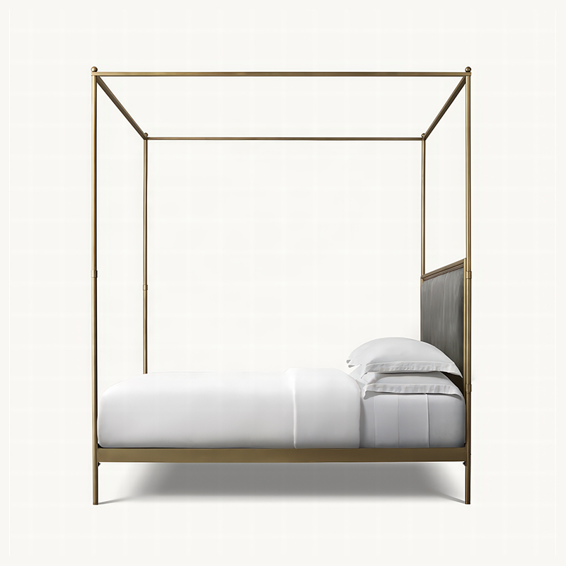 xx-Estrutura de cama de metal, - Canopy Bed Frame Metal Queen avaliação e preço