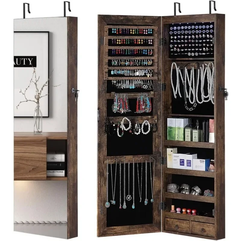 Espelho de corpo inteiro com a - Full Length Mirror Jewelry Armoire avaliação e preço