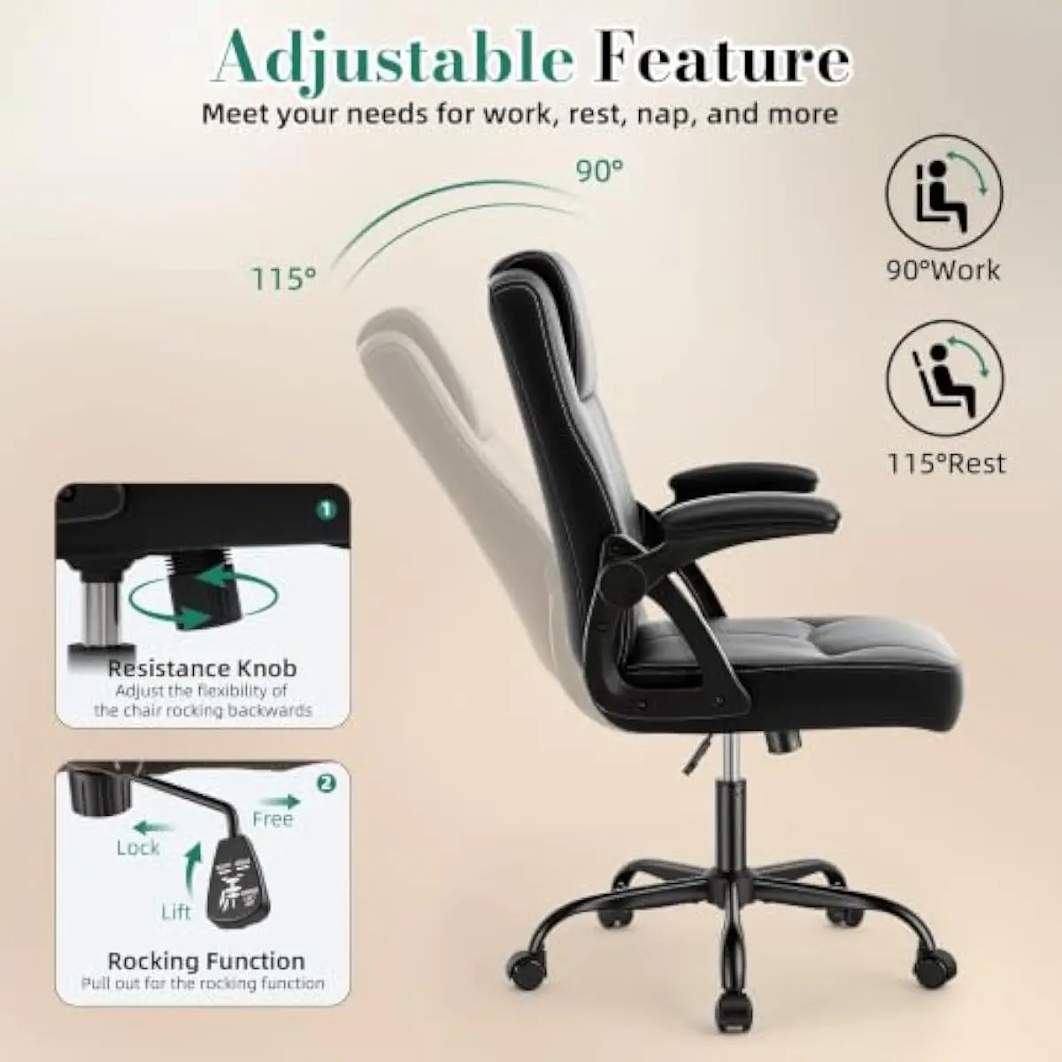 Cadeira de escritório ergonómi - Chairs avaliação e preço