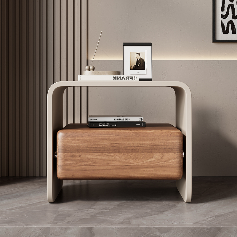 Mesas de Cabeceira de Madeira  - Solid Wood Nightstand 2 Drawers avaliação e preço