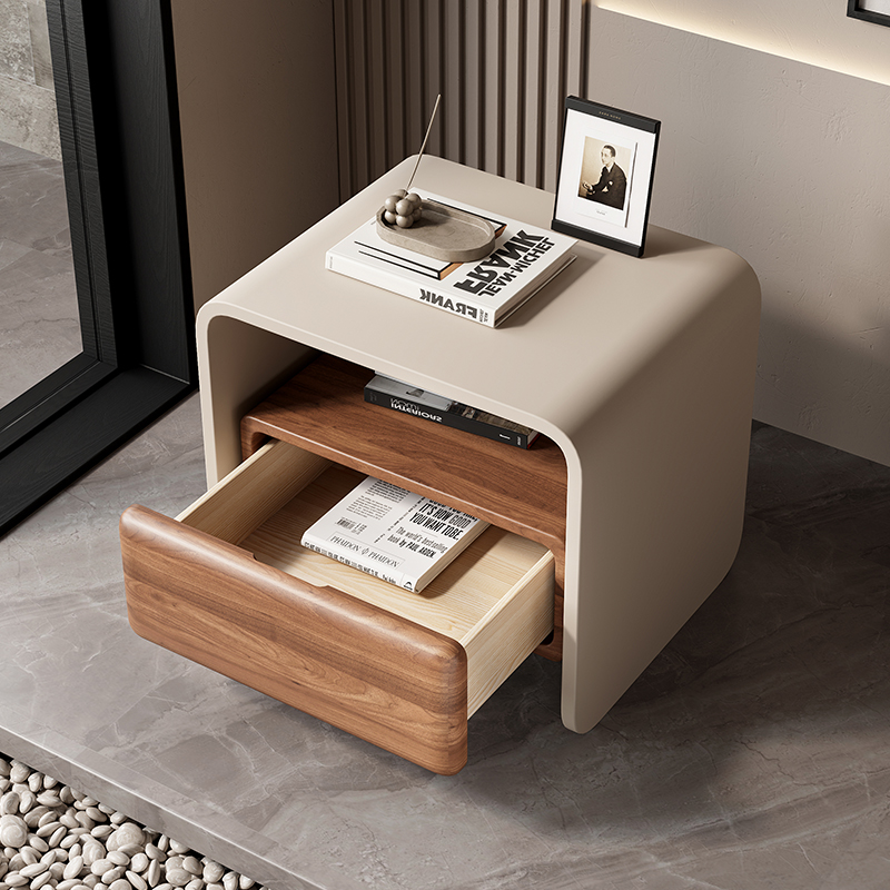 Mesas de Cabeceira de Madeira  - Solid Wood Nightstand 2 Drawers avaliação e preço