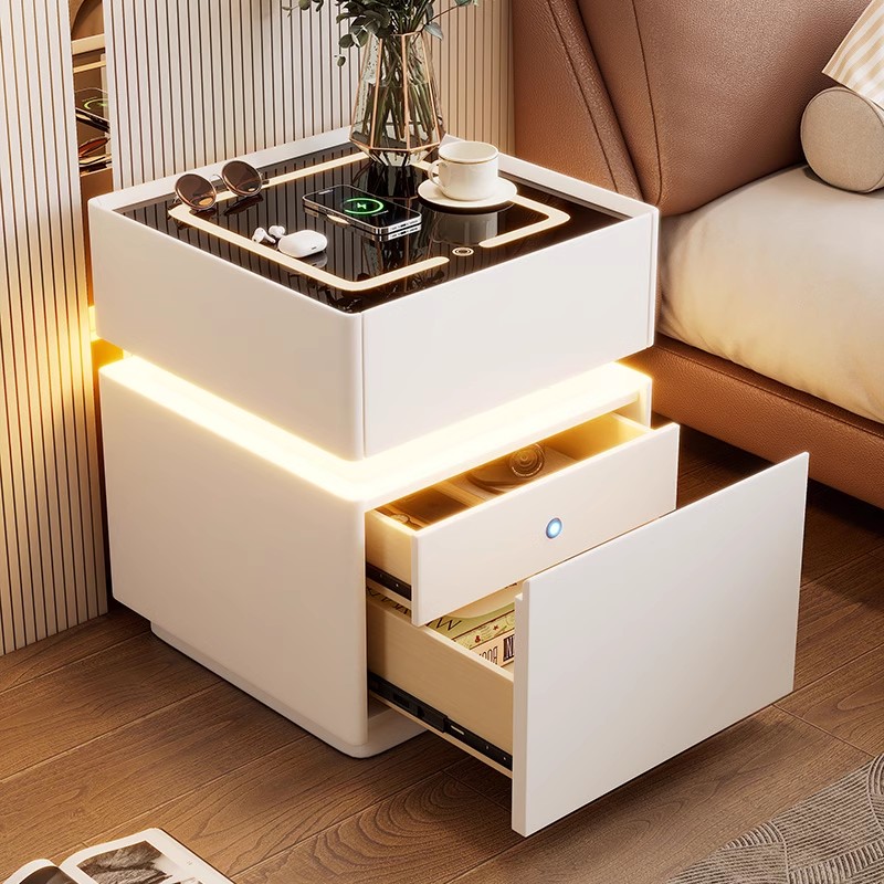 Mesa de cabeceira inteligente  - Solid Wood Nightstand 2 Drawers avaliação e preço