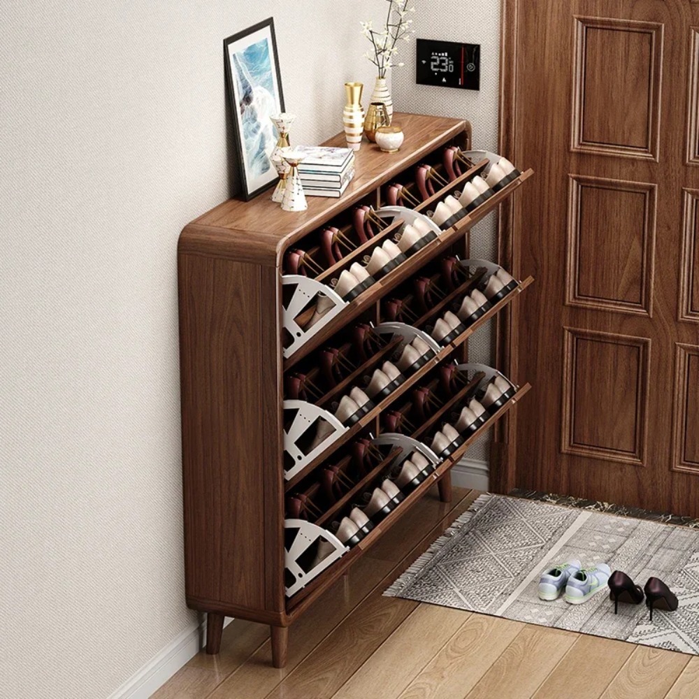Armário de Sapatos Slim com Po - Shoe Rack Cabinet Narrow Entryway avaliação e preço