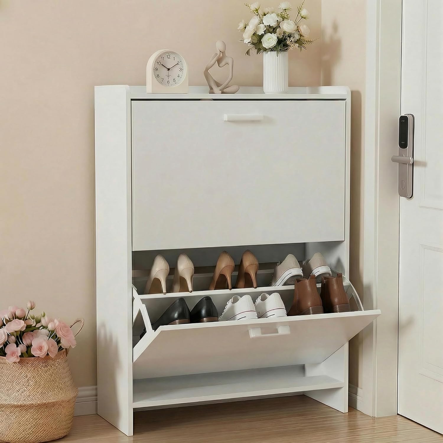 # Armário de Sapatos Estreito  - Shoe Rack Cabinet Narrow Entryway avaliação e preço