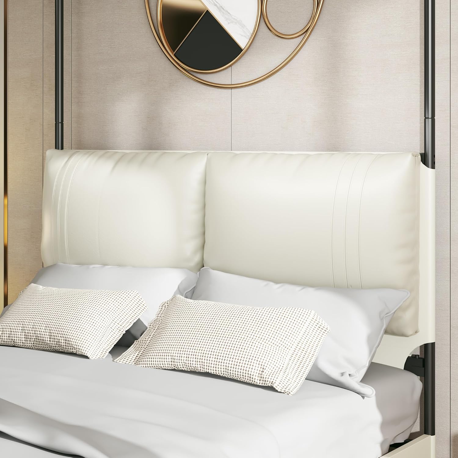 Cama Queen Size com Dossel, Ca - Canopy Bed Frame Metal Queen avaliação e preço