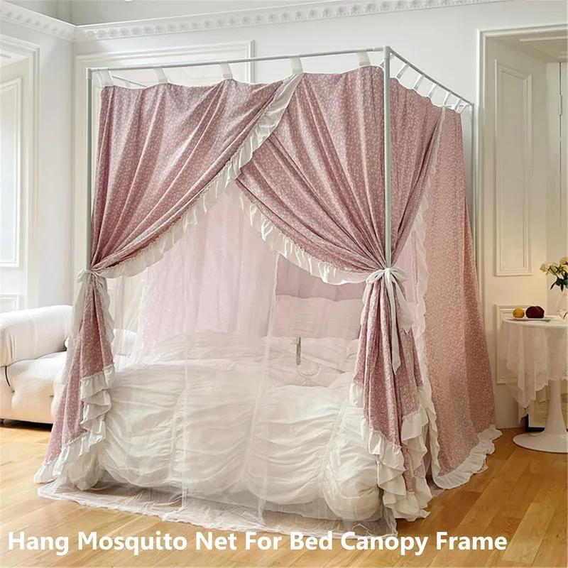 Poste de Estrutura de Cama com - Canopy Bed Frame Metal Queen avaliação e preço