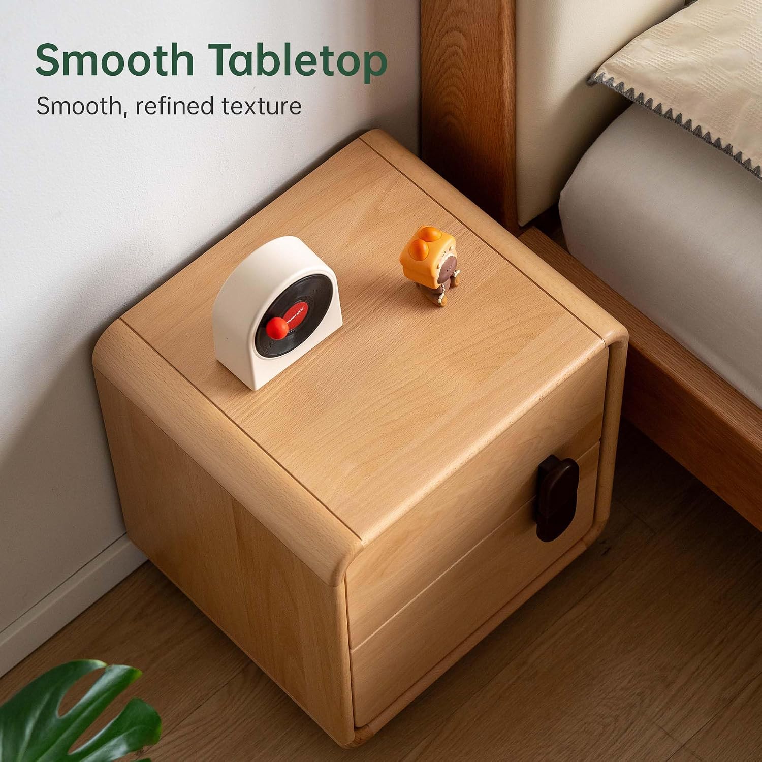 Mesa de cabeceira de madeira m - Solid Wood Nightstand 2 Drawers avaliação e preço