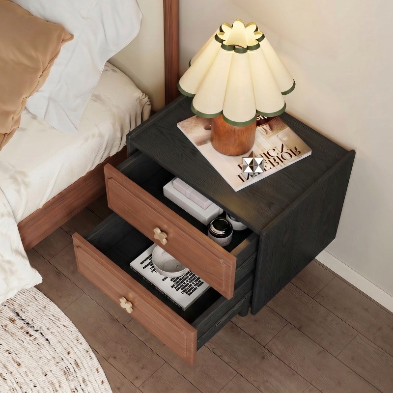 Móvel para Casa, Mesa de Cabec - Solid Wood Nightstand 2 Drawers avaliação e preço