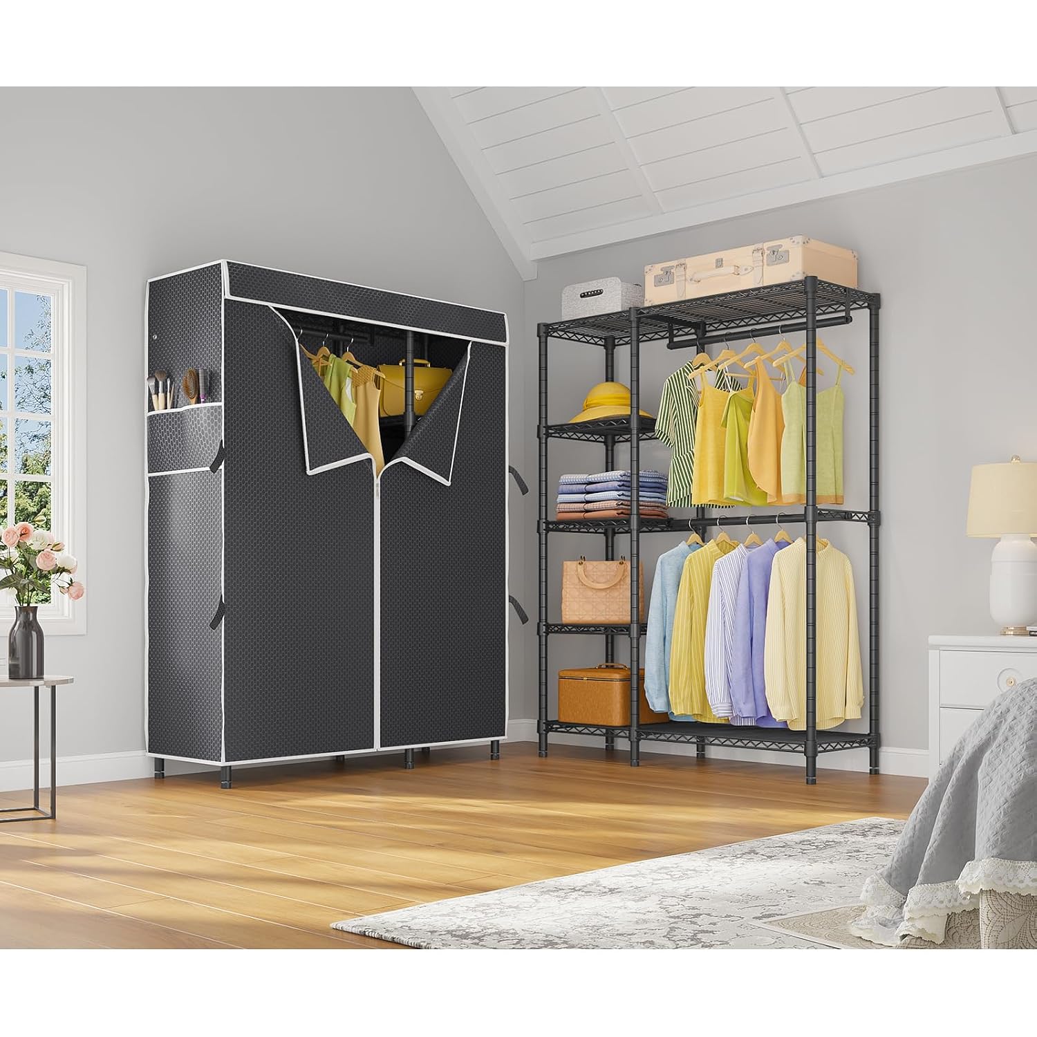 Guarda-Roupa Portátil Reforçad - Wardrobe Closet Portable Fabric Cover avaliação e preço