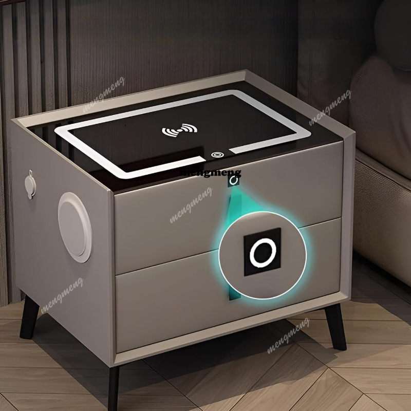 Mesa de cabeceira inteligente  - Solid Wood Nightstand 2 Drawers avaliação e preço