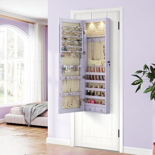 Armário de Joias Montado na Pa - Full Length Mirror Jewelry Armoire avaliação e preço