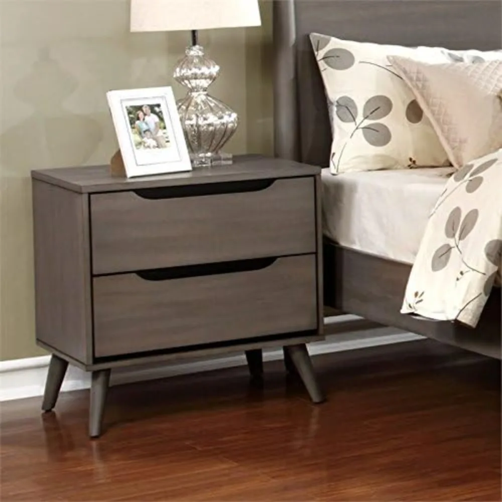 Para mesa de cabeceira de made - Solid Wood Nightstand 2 Drawers avaliação e preço