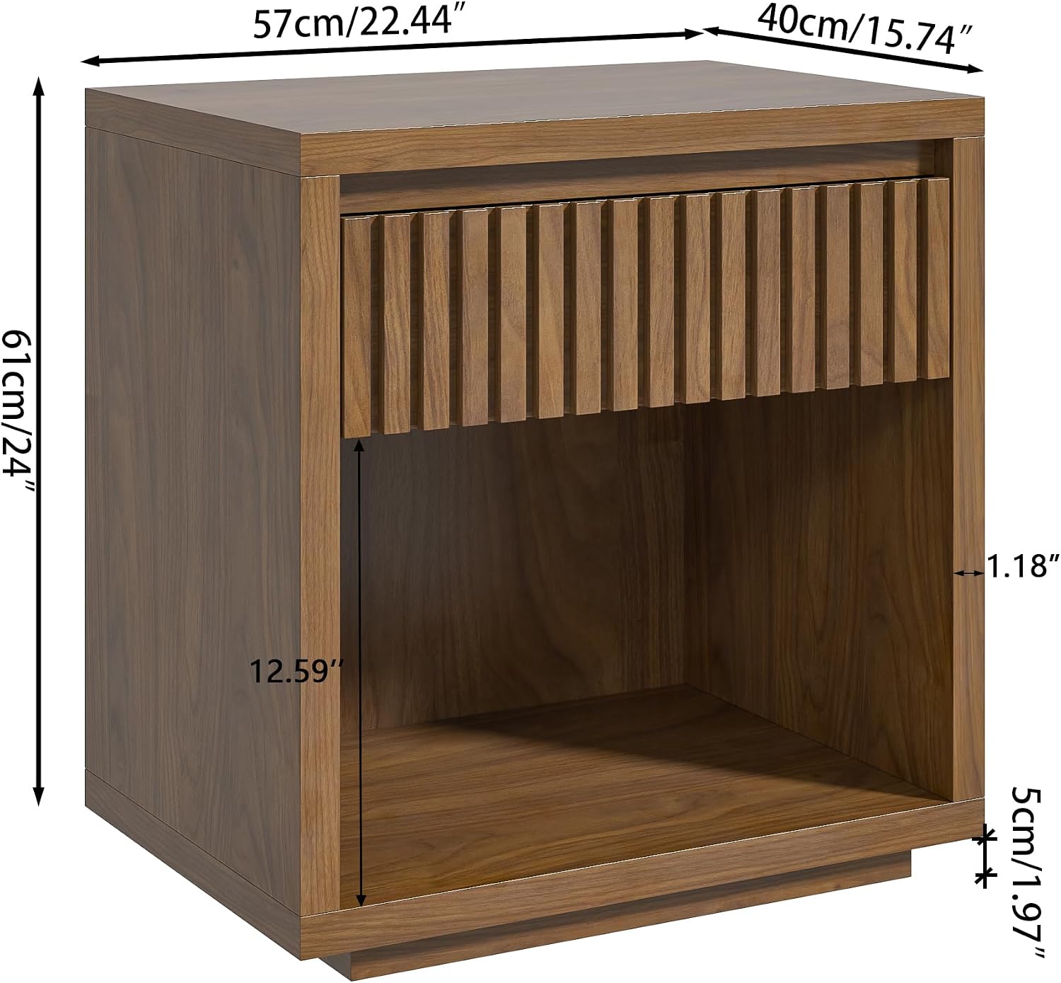 Conjunto de 2 mesas de cabecei - Solid Wood Nightstand 2 Drawers avaliação e preço