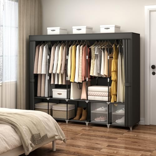 Guarda-roupa portátil de grand - Wardrobe Closet Portable Fabric Cover avaliação e preço